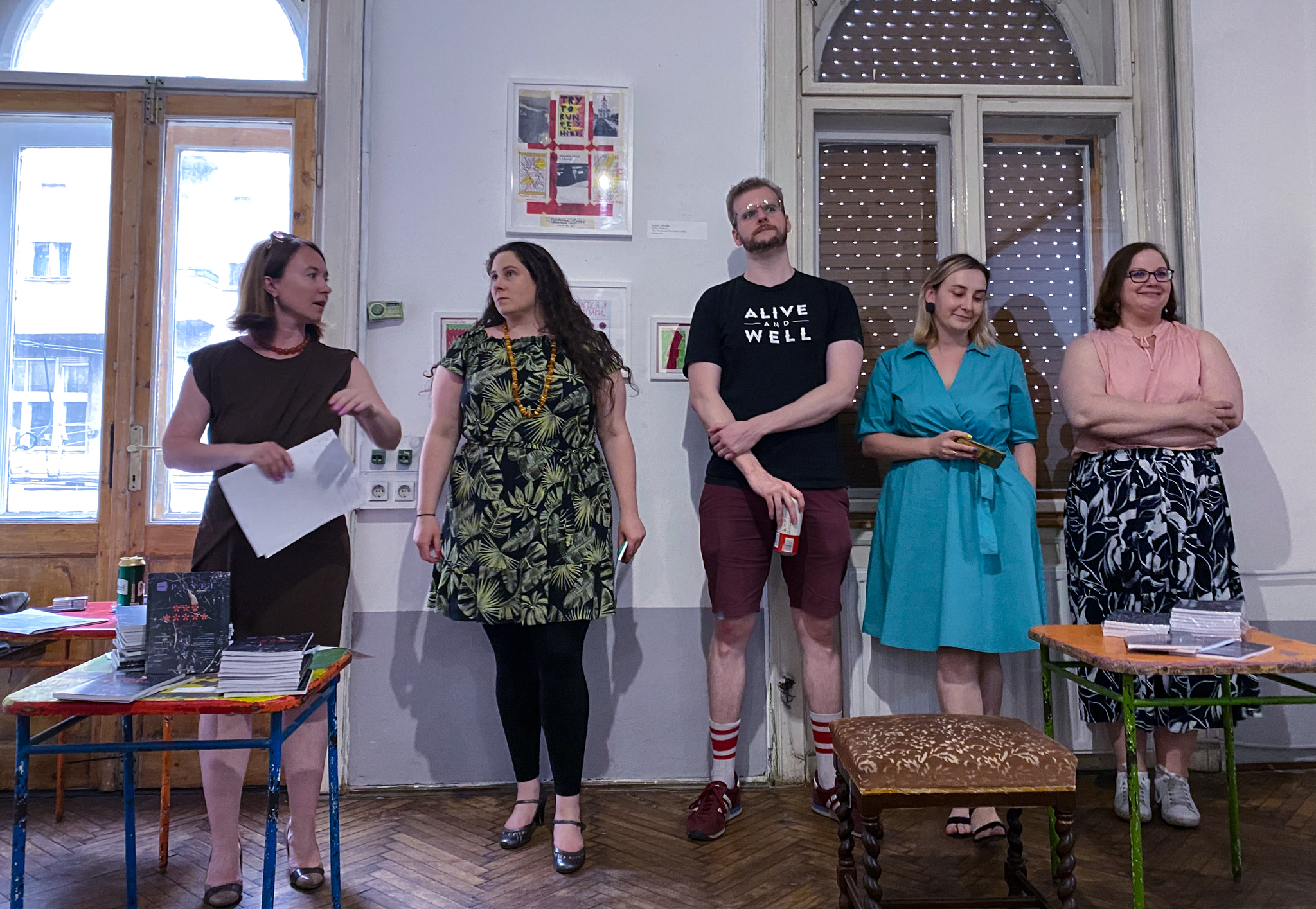 From left, Masha Kamenetskaya, Jennifer Walker, Duncan Robertson, Maria Gyarmati, Rachel Velsher